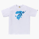 Bape Abc Camo Ape Face Sta Tee White/blue