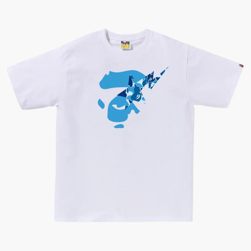 BAPE ABC Camo Ape Face Sta Tee White/Blue