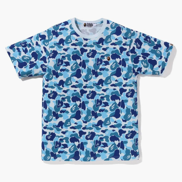 Bape Abc Camo Ape Head One Point Tea Blue