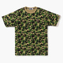Bape Abc Camo Ape Head One Point Tee Green