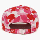 BAPE ABC CAMO APE HEAD PANE PANE PANE CAP PINK
