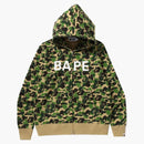 Bape Abc Camo Bape Full Zip Hoodie Green
