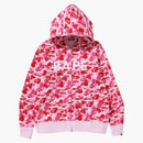 Bape Abc Camo Bape Full Zip Hoodie Pink