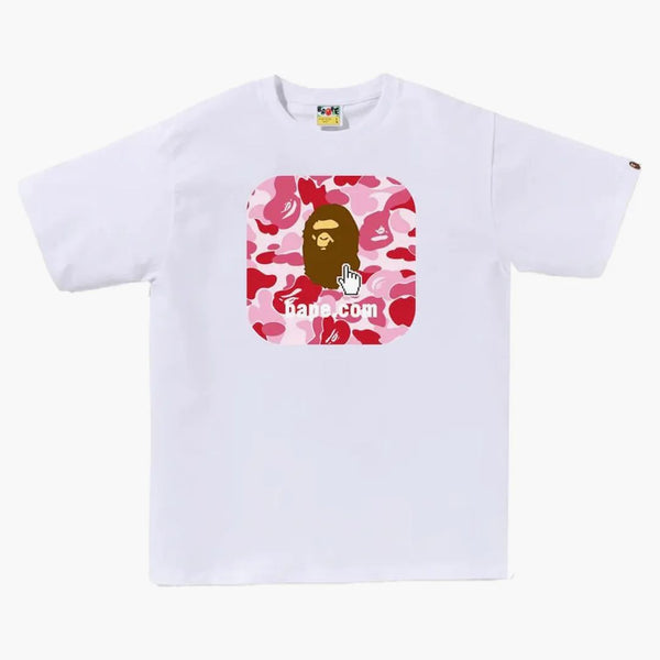 Bape ABC Camo Bape Online ABC TEE White/Pink