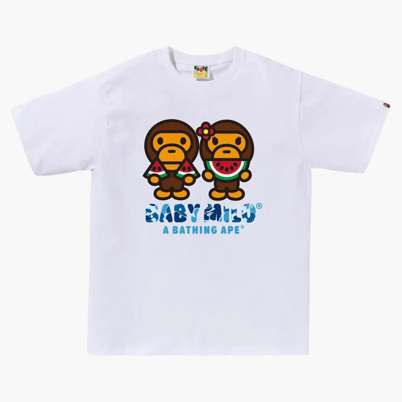 Bape Abc Camo Baby Milo Water Melon Summer Tee White