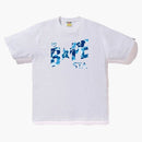 Bape Abc Camo Bape Sta Logo Tee White Blue