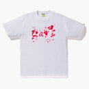 Bape Abc Camo Bape Sta Logo Tee White Pink