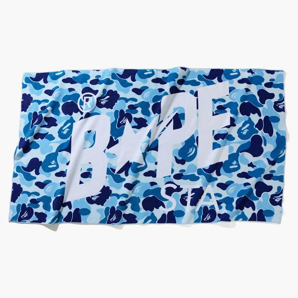 BAPE ABC Camo Bapesta Beach Asciugamano blu
