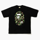 Bape Abc Camo Big Ape Head Relaxed Tee Black/green