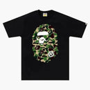 Bape Abc Camo Big Ape Head Tee Black/green