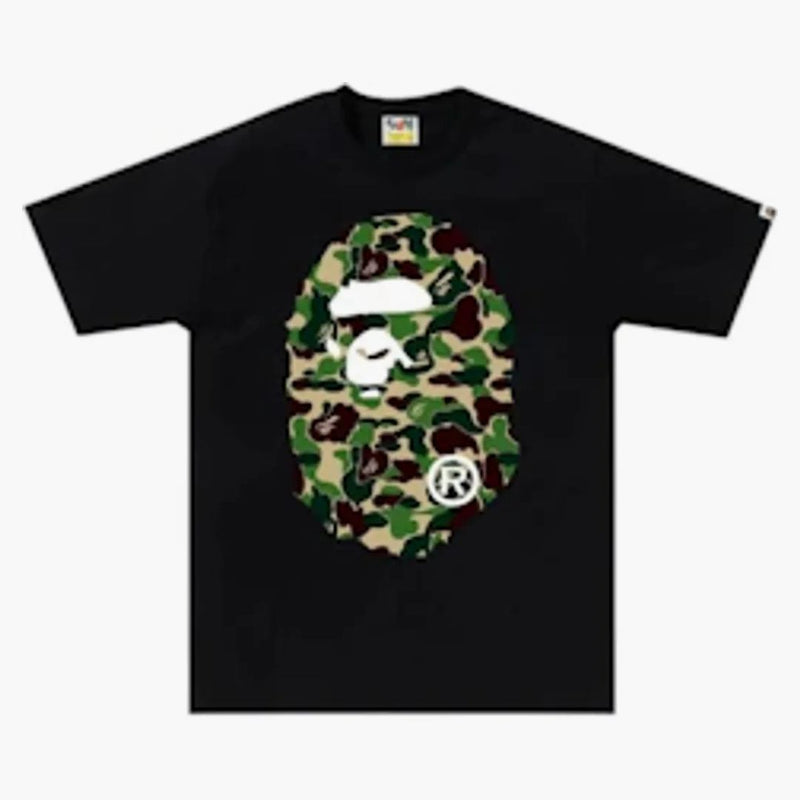 Bape Abc Camo Big Ape Head Tee Black/green