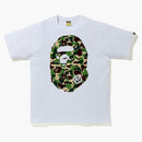 Bape Abc Camo Big Ape Head Tee White/green
