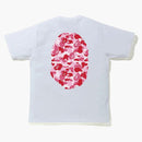 BAPE ABC CAMO BIG APE TEE WHITE/PINK