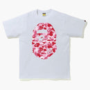 BAPE ABC CAMO BIG APE TEE WHITE/PINK