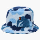 BAPE ABC CAMO BOA FLEECE Bucket tiene azul