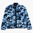 Bape Abc Camo Boa Ripstop Reversible Jacket Blue
