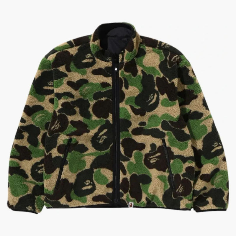 Bape Abc Camo Boa Ripstop Reversible Jacket Green