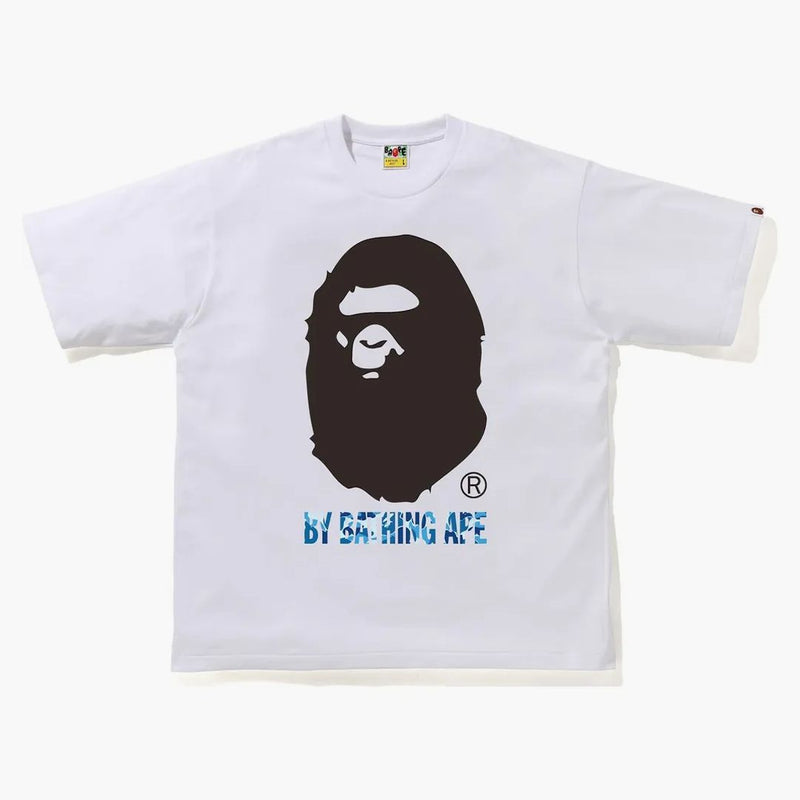 Bape ABC camo od koupání lidoopů uvolněná fit tee bílá/modrá