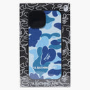 Bape ABC camo tkanina látka iPhone 15 pouzdro modré