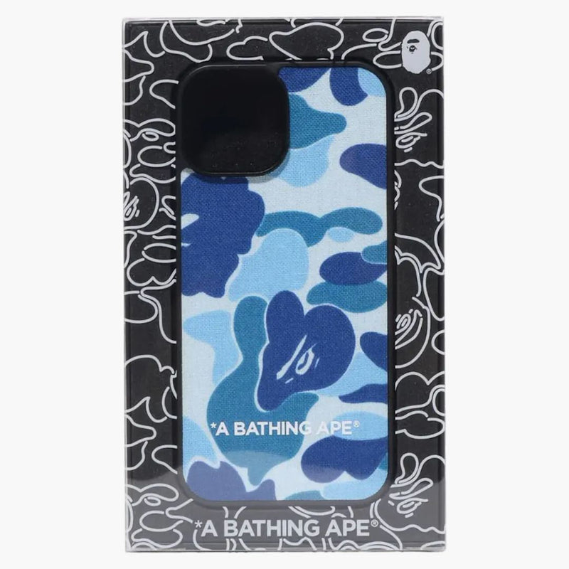 BAPE ABC CAMO CAMO țesătură iPhone 15 carcasă albastră