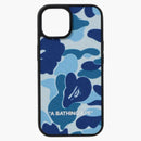 Bape ABC camo tkanina látka iPhone 15 pouzdro modré