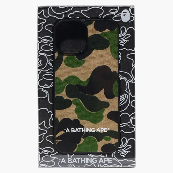 BAPE ABC CAMO CAMO țesătură iPhone 15 carcasă verde