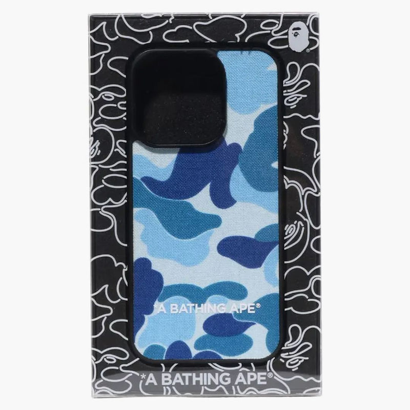 BAPE ABC CAMO CAMO țesătură iPhone 15 Pro Carcs Blue