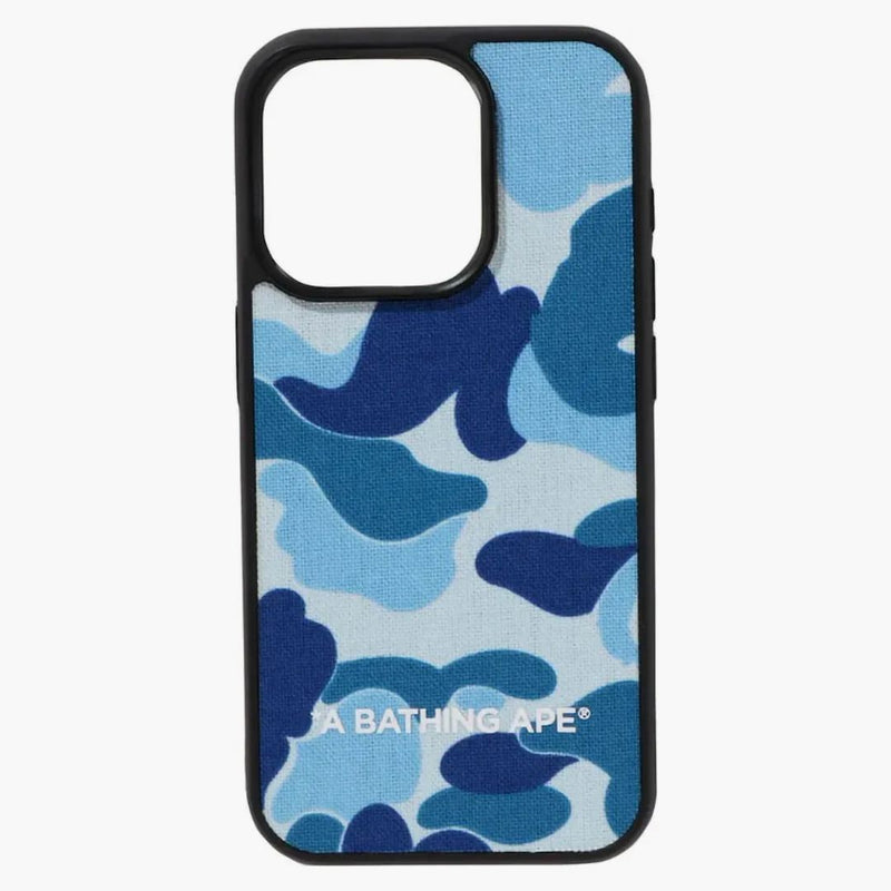 BAPE ABC CAMO CAMO țesătură iPhone 15 Pro Carcs Blue