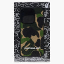 Bape Abc Camo Cloth Fabric Iphone 15 Pro Case Green
