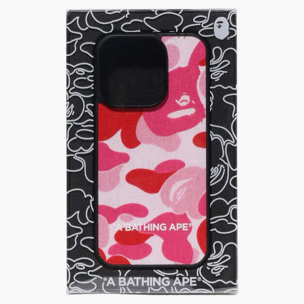 BAPE ABC CAMO CAMO țesătură iPhone 15 pro carcasă roz roz
