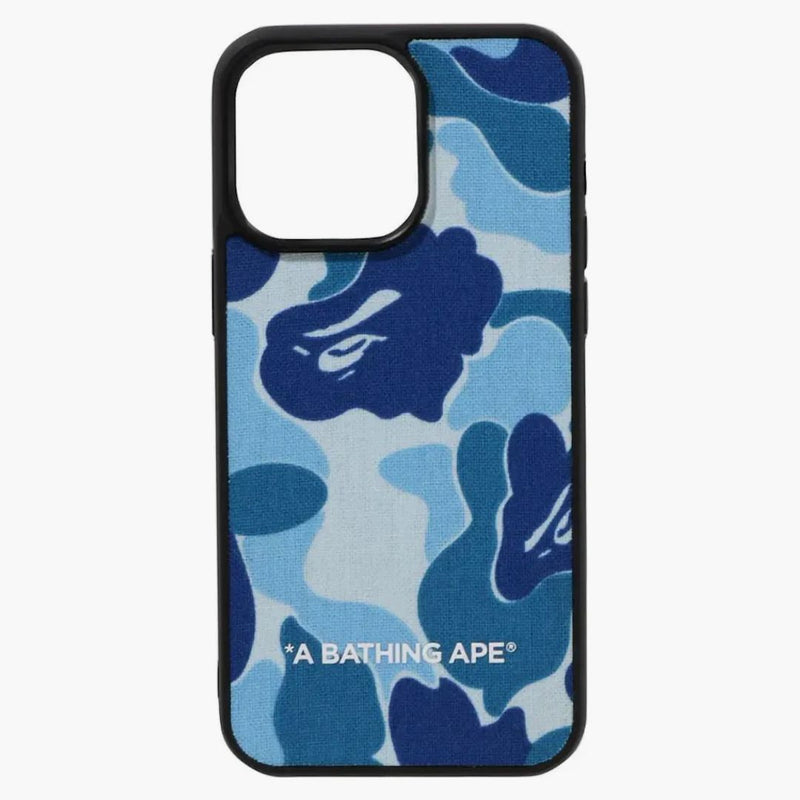 Bape ABC camo tkanina látka iPhone 15 pro max pouzdro modré