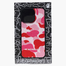 Bape Abc Camo Cloth Fabric Iphone 15 Pro Max Case Pink