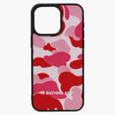 Bape Abc Camo Cloth Fabric Iphone 15 Pro Max Case Pink