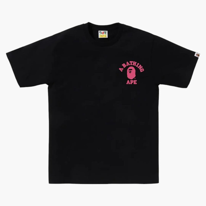 BAPE ABC CAMO COLLEGE ATS TEE NERO/PINK