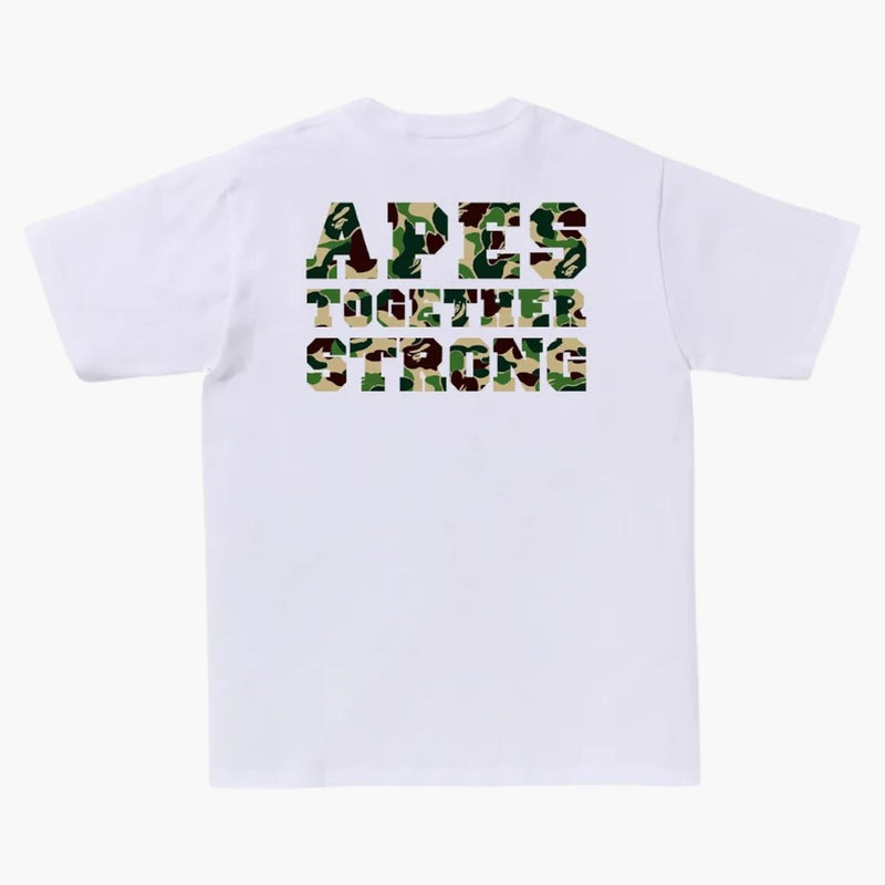 BAPE ABC CAMO COLLEGE ATS TEE VIT/GRÖN