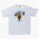 Bape Abc Camo College Milo Tee (fw21) White/blue