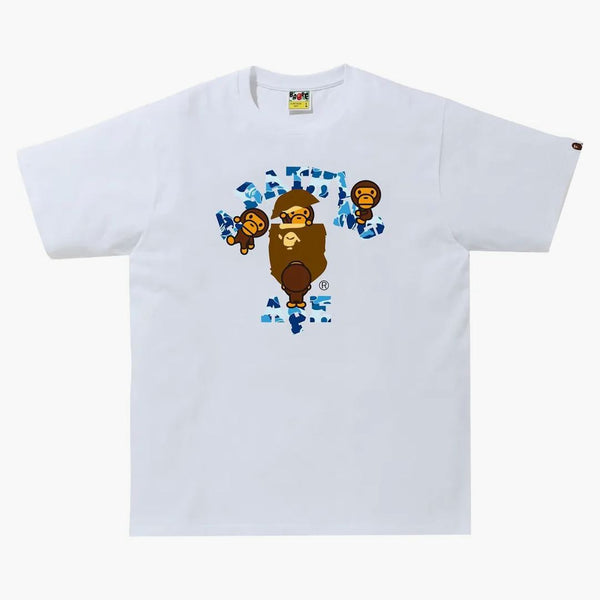 Bape ABC Camo College Milo Tea (FW21) bílá/modrá