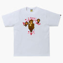 Bape Abc Camo College Milo Tee (fw21) White/pink