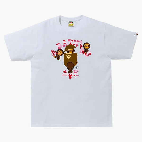 Bape ABC Camo College Milo Tea (FW21) bílá/růžová