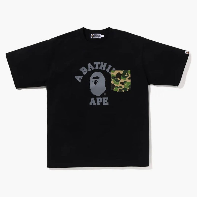 BAPE ABC CAMO COLLEGE College Pocket Relaxat Ceai (SS23) Negru