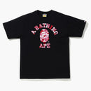 Bape Abc Camo College Tee (ss21) Black/pink