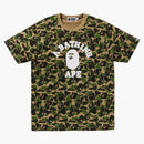 Bape Abc Camo College Tee Green