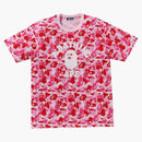 Bape Abc Camo College Tee Pink