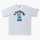 Bape Abc Camo College Tee White/blue