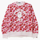 Bape Abc Camo College Wide Crewneck Pink