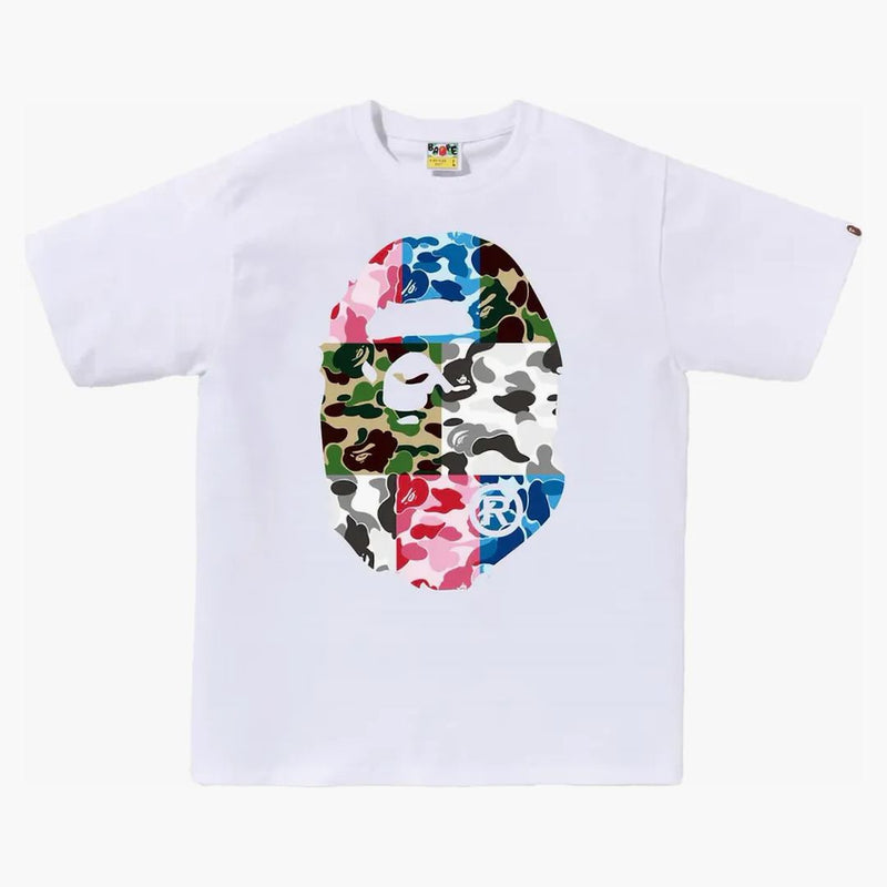Bape ABC Camo Crazy Crazy Big Ape Head Tea White