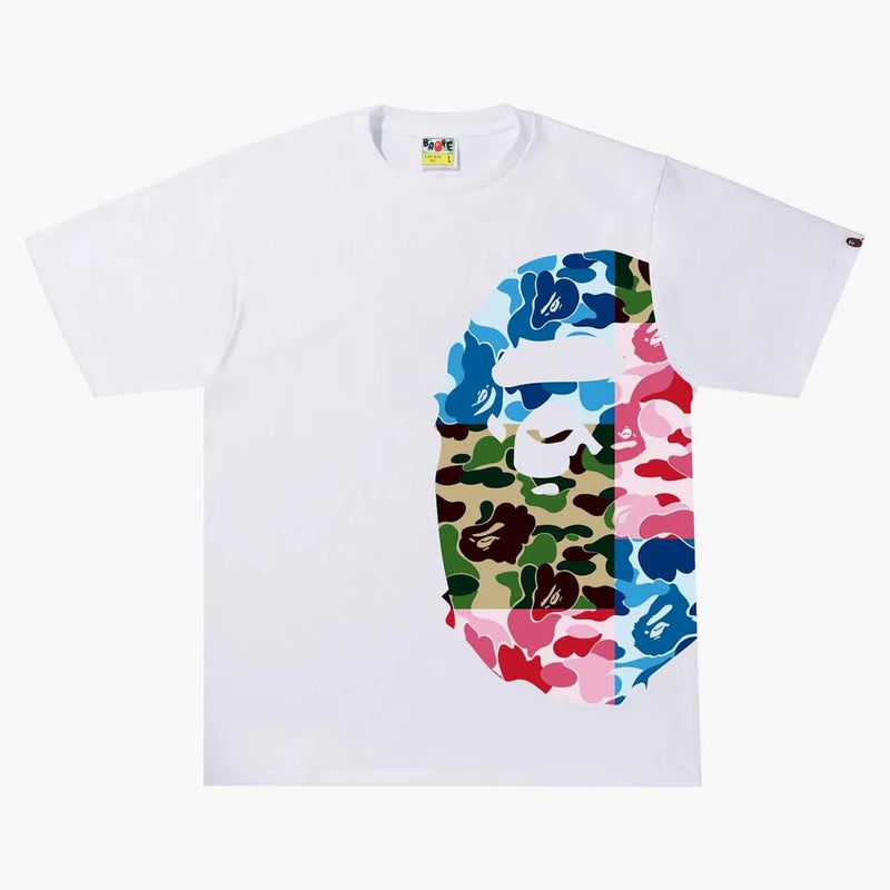 Bape Abc Camo Crazy Side Big Ape Head Tee White