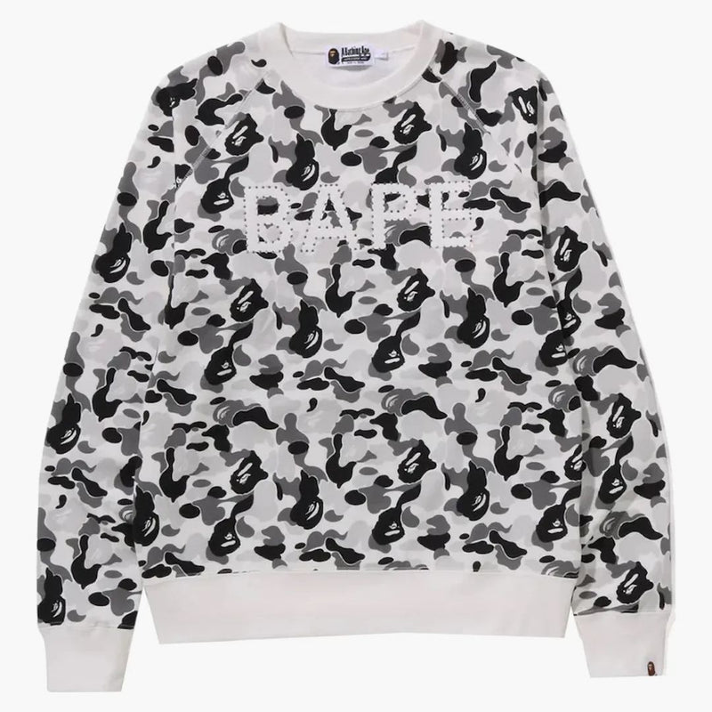 BAPE ABC CAMO CRYSTAL STONE CREWNECK GRÅ