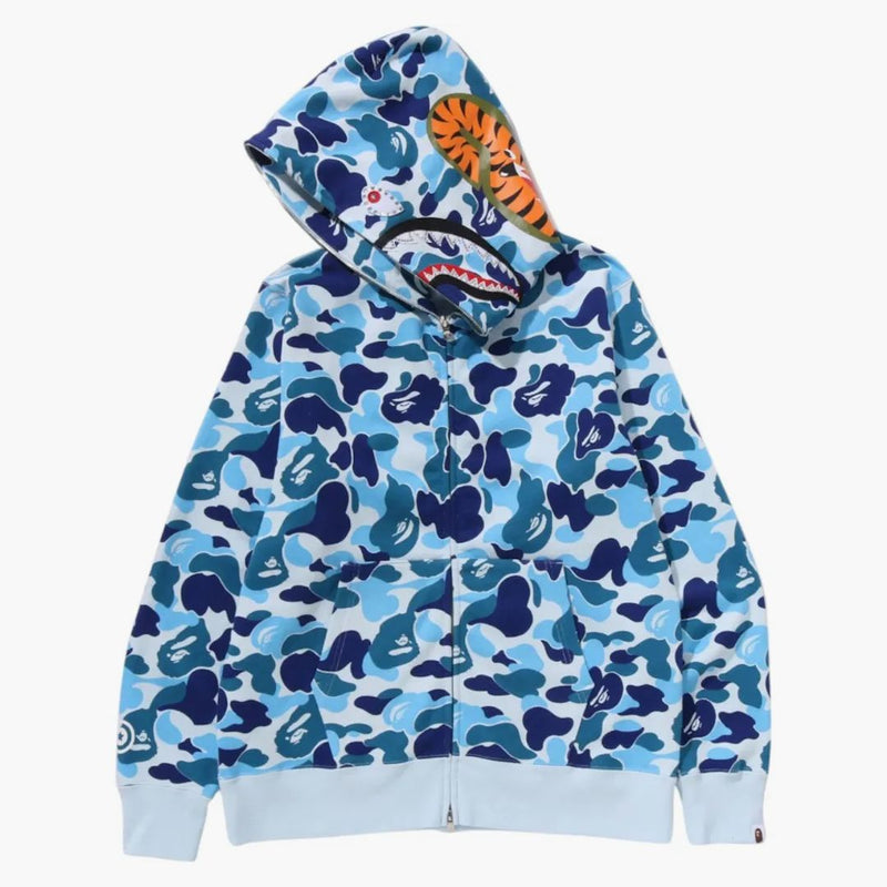 BAPE ABC Camo Crystal Stone Shark Full Zip Hoodie Blue