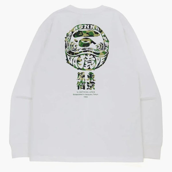 Bape ABC Camo Dada Relaxed Fit L/S TEE White